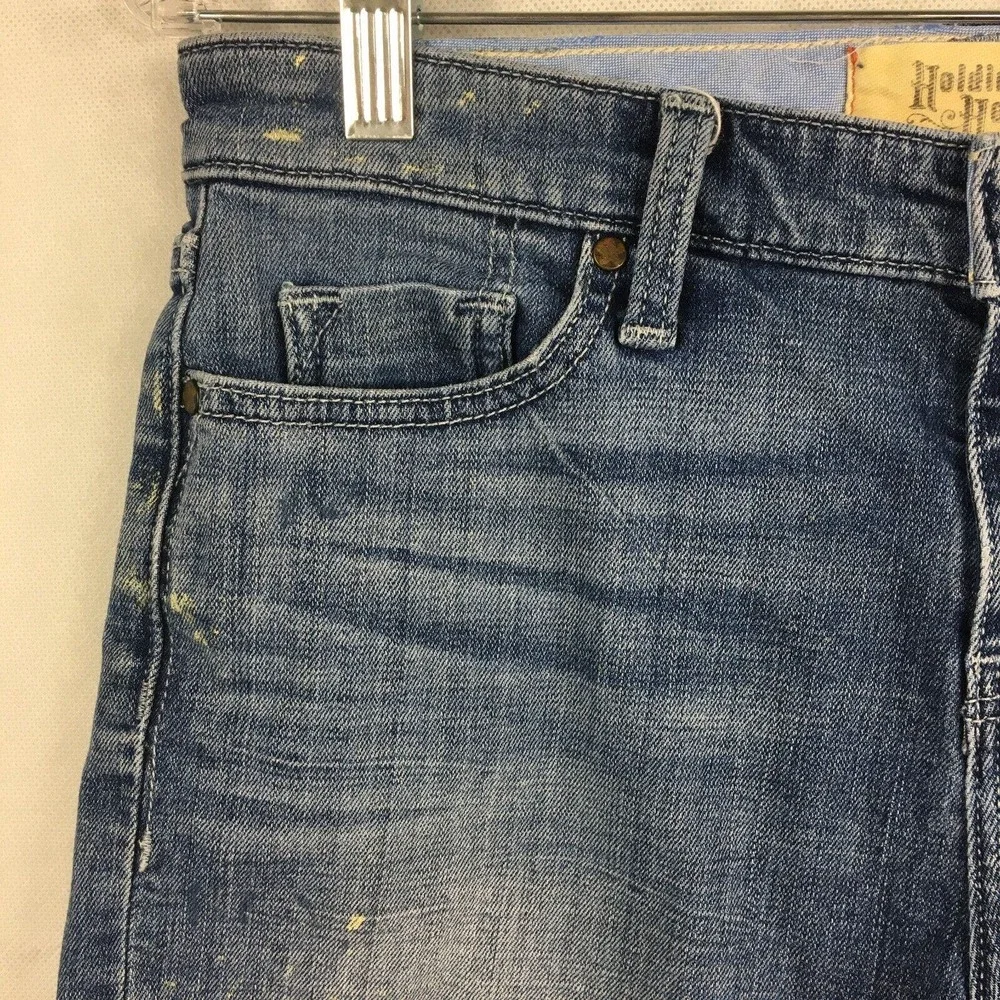 Holding‎ Horses Anthropologie Shorts Womens Sz 26 Blue Mid Rise Cut Off Denim - Picture 10 of 12